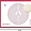 Silicone Pastry Mat Dough Baking Bread Sourdough Fondant Pie Dough Pizza,Silicone Baking Mat Cookie Sheet for Kitchen Counter with Measurements 32x24" Red (31.5"L x 23.6"W)