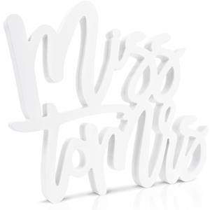 Bridal Shower Decorations Miss to Mrs Sign for Batcholette Party Table Centerpieces Wedding Plastic Photo Booth Props for Wedding Party Decorations Supplies