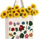 Sadnyy Summer Tote Bag for Women Colorful Aesthetic Floral 3D Hibiscus Embroidery Cute Canvas Tote Bag with Handles for Women Shopping Grocery Summer Beach Book Mothers Day Gifts
