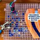 Creator's Waffle Grid 1-Pack - The Original Multi-Use Modular Grid System - Solid Bottom - Best Used for Cutting Glass, Catching Small Pieces, Contain Water, Put Under Plants, Etc. - Made in USA