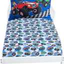 Todays Kids Monster Truck Bedding Toddler Bed Sheets - 2-Piece Toddler Bed Sets for Boys Crib Size, 28x52 Fitted Sheet & 20x30 Pillowcase, Soft Breathable & Fade-Resistant Microfiber, Machine Washable