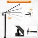 Adjustable Handrail 1-3 Step,Wall&Floor Mounted Wrought Iron Handrail