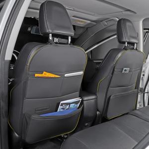 Seat Back Protector,Preventing the Impact of Children Stepping on the Seat Backrest,Beautiful appearance and easy to clean,black (Black -2pcs)