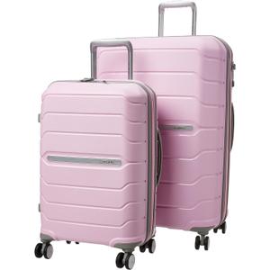 Samsonite Freeform 2-Piece Luggage Set - Carry-On & Large Checked Luggage with Dual Spinner Wheels - Durable Polypropylene Hardshell - TSA Lock, Airline-Approved - Expandable Hard Shell - Pink Rose