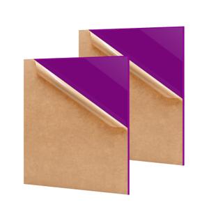 2 Pack 16'' x 20'' Opaque Purple Acrylic Sheet, 3mm Thick Acrylic Plastic Sheet Plexiglass Board for Laser Cutting and DIY Craft Projects