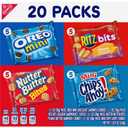 Nabisco Classic Mix Variety Pack, OREO Mini, CHIPS AHOY! Mini, Nutter Butter Bites, RITZ Bits Cheese, Christmas Stocking Stuffers, 20 Snack Packs