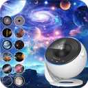 Galaxy Projector for Bedroom, HD Image Star Projector Galaxy Light Adjustable Knob, 13 Film Discs Planetarium Projector for Kids, 360 Rotating 1/2h Timer Simple 3-Button Control Black&White