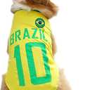 GabeFish Dog World Cup T Shirt Pets Football Jersey Sports Soccer National Team Vest Cat Summer Cool Clothes Apparel Brazil 4X-Large
