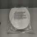 Toilet Seat Elongated, Slow Close Hinges, Four Non-Slip Bumpers, Easy to Install and Clean, Durable Plastic, White Two Sets of Mounting Parts Included