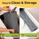 3 x CHIKILLA Silicone Dish Drying Mat for Kitchen Counter, Fast Drainage Design for Vegetables Fruits, Heat Resistant, Non-Slip , Dishwasher Safe  15.7x13 inch Urban Gray