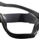 MECCANIXITY Safety Glasses, Anti-Fog Goggles Protective Scratch Resistant Clear Lens Work Outdoor Eye Protection (Black)