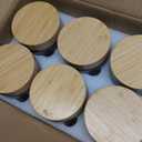 NETANY 6-pack 16oz Glass jars with Airtight Lids, Overnight Oats Containers with Bamboo Lids, Wide mouth Mason Salad jars, Glass Food Storage Containers for Snacks Yogurt Spice Sugar