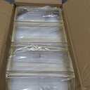 Floroom 6 Pack 5x7 Inch Clear Acrylic Sign Holders, Double-Sided Gold Display Stand Picture Frames for Table Numbers, Menus, Flyers, Weddings, and Offices