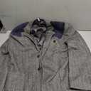 PJ PAUL JONES Mens Herringbone Blazer Vintage Tweed Wool Blend Sport Coat Jacket, Black, XL