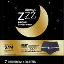 Always ZZZ Overnight Disposable Period Underwear for Women Size S/M, 360 Degrees Coverage, 7 Count