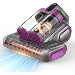Bed Mattress Vacuum Cleaner Cordless 16Kpa Handheld Vacuum, Vacuum Cleaner with 253.7nm UV-C Light,HEPA Filter & Ultrasonic, Portable Vacuums for Sofa Bed Couch Crib Gifts for Women her Man (Gray)