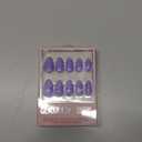 Glamnetic Press On Nails - Periwinkle | Short Almond Purple Fake Nails with Glossy Finish, Salon Quality | 15 Sizes - 30 Nail Kit with Glue