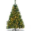 4.5 ft. Pre-Lit Artificial Christmas Tree with 200 LED Lights
