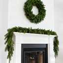 2 Pcs 6 Ft Outdoor Norfolk Pine GarlandCedar GarlandChristmas Garland for MantleChristmas Decorations IndoorTable Decorations WreathMantle, Wall, Indoor