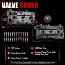 MITZONE Engine Valve Cover with Gaskte and Bolts Compatible with 2008-2018 Nissan 350Z Infiniti G35 Ex35 M35 M35H FX35 Q70 Q50 VQ35HR 3.5L Repalce # 13264-Jk20A 13264-Jk20B