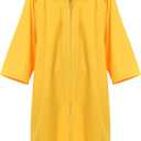 FtyFty Unisex Adult Matte Graduation Cap and Gown Tassel Set (Yellow)