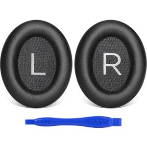 Link Dream Ear Pads for Bose QuietComfort 45 Headphone Replacement Soft Protein Leather Memory Foam Earpads Ear Cushions Cover Soft & Comfortable, Noise Isolation, Easy to Install (QC45 Black)