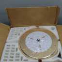 30 Inch Retractable Blade Dimmable Fandelier Ceiling Fan with Light, Crystal Chandelier Ceiling Fan with APP/Remote Control, 6-Speed, Quietness, Reversible for Bedroom, Living Room, Gold