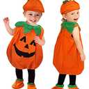 JIFRE Cute Children Halloween Pumpkin Costume for Kids, Toddler Infant Baby Halloween Costume Outfit Set Cosplay for Boys Girls (2-3Y, 2-3T)