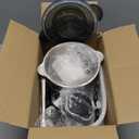 Ganiza Food Processor, 2-Speed Food Chopper Meat Grinder with 8 Cup Stainless Steel & 8 Cup Glass Bowls, Upgraded Button & Smart Overheat Protection Light - Includes Clean Brush, 2 Sets of Blades (Silver)