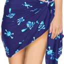 2 x LA LEELA Women's Halloween Pirate Sarong Wraps Beachwear Bikini One Size Pirate Skull Blue