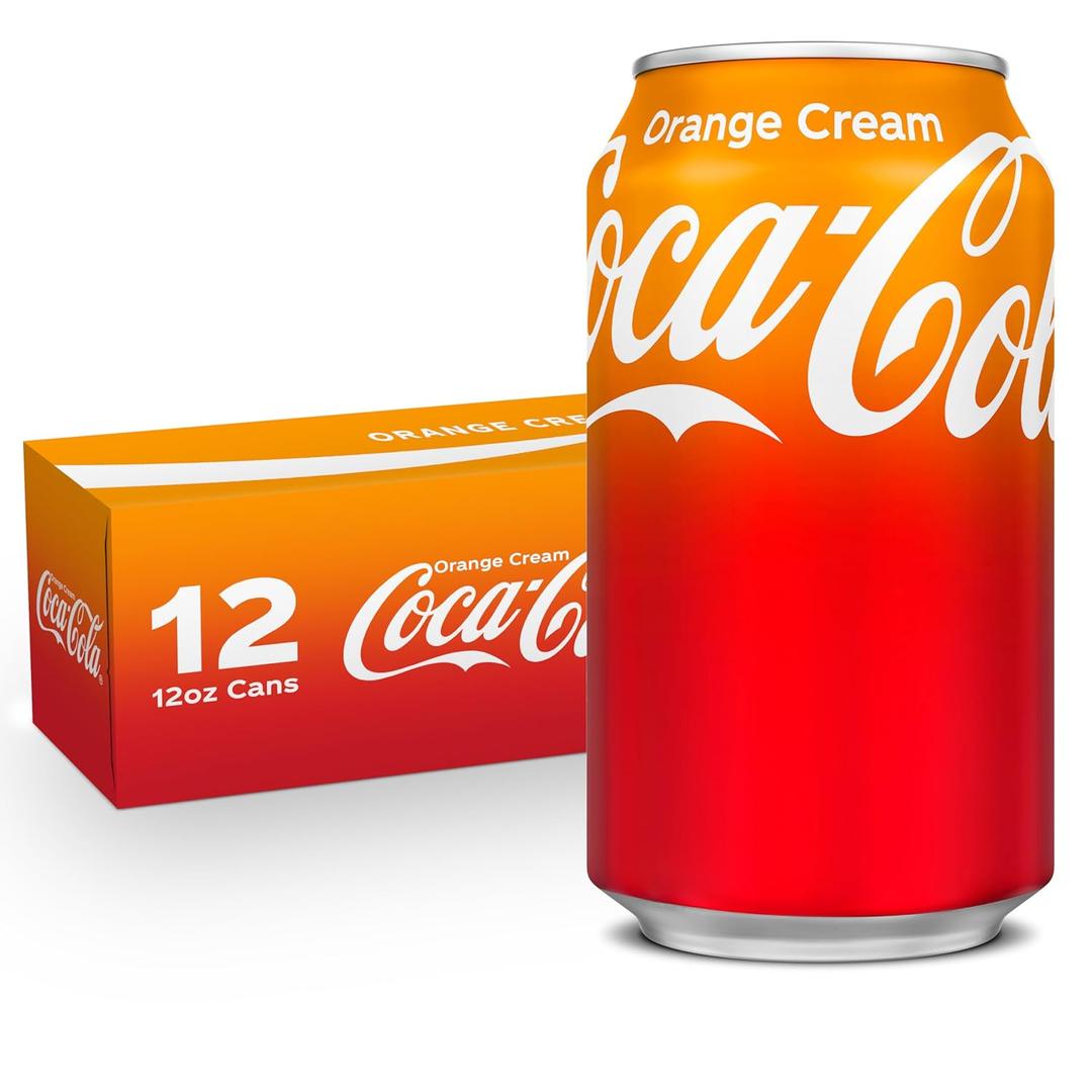Coca-Cola Orange Cream Soda, 12 oz. cans (Pack of 12) Best by: 10/13/2025