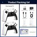 2026 New Retro Game Console,40000+Games and 23 Emulators, with Dual 2.4G Wireless Controllers, Plug and Play 4K HD HDMI TV Game Stick (128GB) White