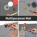 2MM Super Thick Large Silicone Mat, 23.6"x23.6" Silicone Mats for Kitchen Counter, Non-slip Heat Resistant Mat, Waterproof Countertop Protector Mats (Semitransparent)