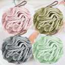 4pcs Bath Sponges Shower Loofahs 50g Mesh Balls Sponge Multi Color for Body Wash Bathroom Men Women - 4 Pack Scrubber Cleaning Loofah