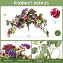 Hommyea Artificial Flowers for Outdoor Decor 2 Pcs Silk Fake Flowers, UV Resistant Faux Flowers for Outdoor Planters No Fade Spring Summer Flowers for Home Porch Garden Patio Yard Decorations