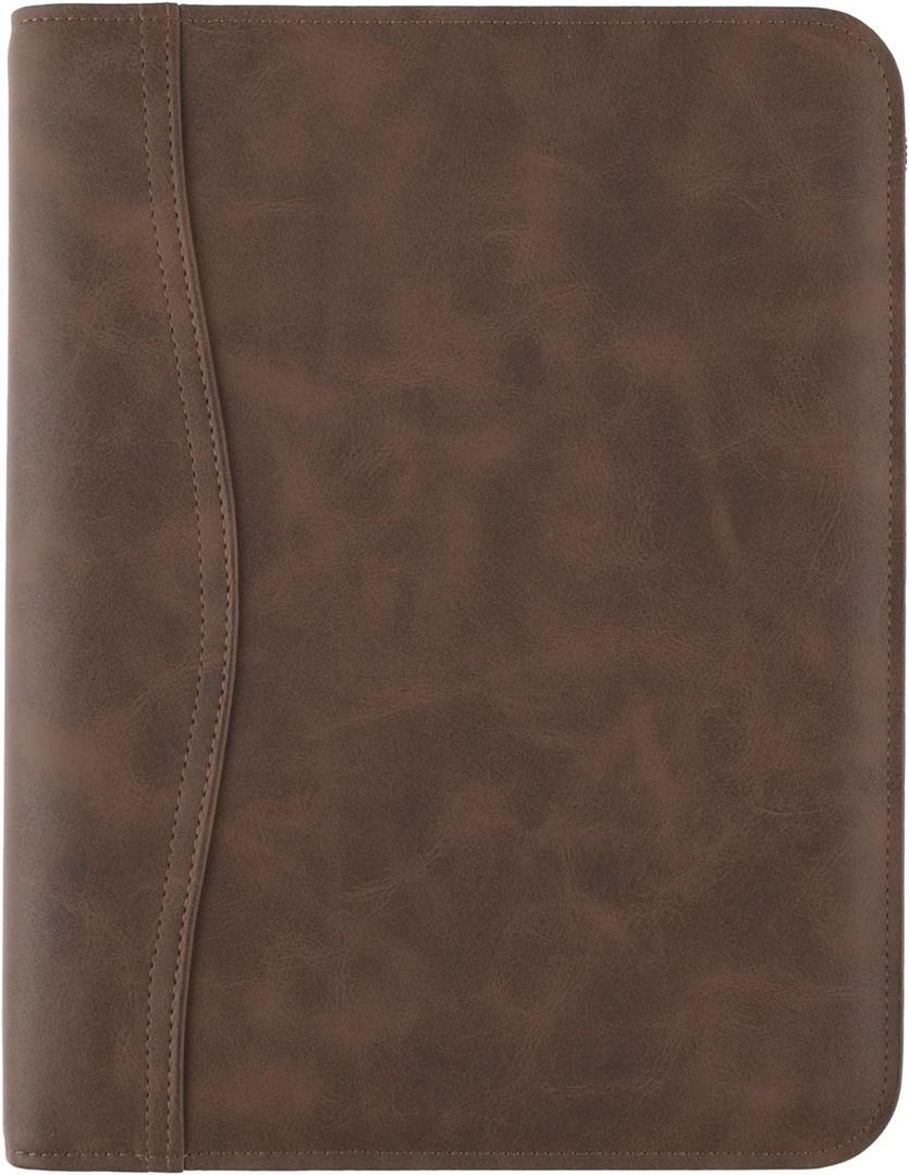 AT-A-GLANCE Simulated Leather Undated Starter Set, 43184 DAY-TIMER, Desk Size, Distressed Brown (031-0140-04)