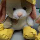 3 x Holiday home Spring Raindrop Bunny With Hat - Yellow 12in