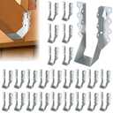 Hsddmx 25 Pcs 2x6 Joist Hangers for Wood, 20 Gauge Galvanized Face Mount Joist Hangers, Heavy Duty Hurricane Ties for Rafters Roofs Decks Floors Ceilings