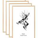 Yaetm 16"x24 Picture Frames, Natural Solid Oak Wood Frame 16 x 24 inch, Ideal for Wall Gallery and Poster, Wall Mount (4 Pack, Oak)