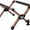 JUNGLELAND Portable Cooler Stand for Camping,Fishing,Outdoor Picnic,Light Weight Folding Frame (Wood Grain Color)