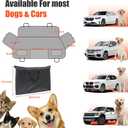 Egles Dog Car Seat Cover for Back Seat with Hard Bottom, Back Seat Extender for Large Dogs up to 220 lbs, Waterproof Non-Slip Dog Hammock with Mesh Window for Cars, SUVs and Trucks