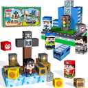 100 PCS Kids Magnetic Building Blocks, Police Station and Pirate Ship Theme, Educational Construction Toy Set, Creative Learning Playset