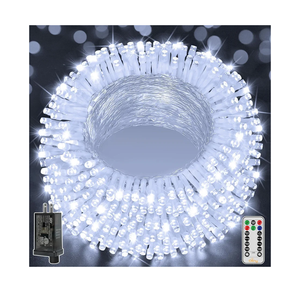 Christmas Lights Outdoor 800LED 262FT, Cool White Plug in Fairy Light with Remote, 8 Modes Waterproof Timers Dimmable LED String Lights for Indoor House Outside Bedroom Patio Balcony