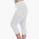Extra Soft Capri Leggings with High Waist - 20 Colors - Plus (Plus Size (XL - 3XL), White)