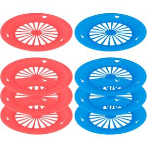 Cosmos Pack of 8 Reusable Plastic Paper Plate Holders, Holding 9" Paper Plates for BBQ's, Parties, & Camping