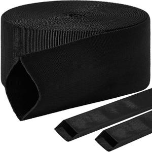 Hanaive 26 ft Nylon Hydraulic Hose Protector Sleeve Tig Torch Cable Cover Black Protective Cover Hose Sheath Hydraulic Wrap Cutting Wire Sheath Sleeve Management Wrap for Cord Tig(2.5 Inch Id)