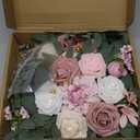 Wedding Arch Flowers Set of 2, Artificial Flowers for Decoration for Wedding Ceremony Backdrop, Wedding Floral Arrangement for Arch, Wedding Welcome Signs, Reception Decor (Dusty Rose)