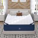 Queen Size Mattresses, 16 Inch Queen Mattress in a Box, Medium Pocket Spring and Gel Memory Foam for Superior Comfort, Pressure Relief, Strong Edge Support