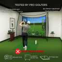 Golf Cage Net with Impact Screen 10 x 8 Ft Golf Hitting Cage with Side Enclosure and Top net to Practice with Simulator at Home Indoor Projector and Launch Monitor Not Included, 10 feet x 8 feet x 5.5 feet