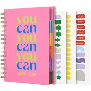 And Per Se Student Planner 2025-2026, Academic Planner July 2025 - June 2026, 8.5" × 6.2", Weekly & Monthly Lesson Plan for Students with Colorful Tabs & Stickers (Smart Letter) 2 Pack